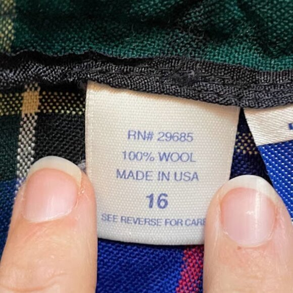 Vintage Pendleton Pant Trouser Tartan Plaid Wool High Waist Straight Leg Winter - Picture 8 of 9